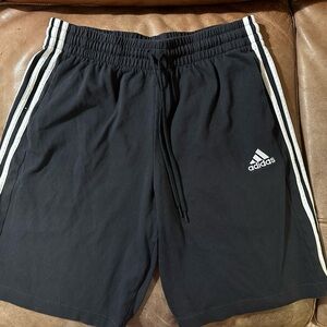 Men’s Adidas LARGE cotton athletic shorts black #1002